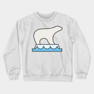 Polar Bear Environment Icon Crewneck Sweatshirt